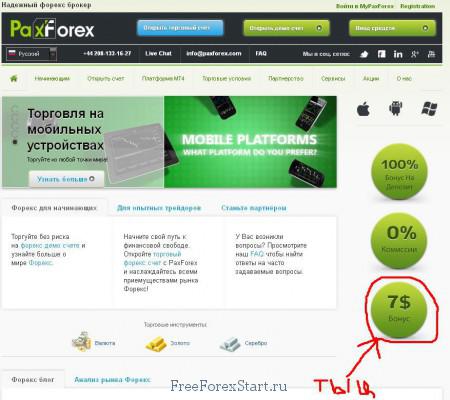 Paxforex bonus