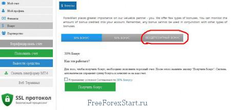 Forexmart bonus section